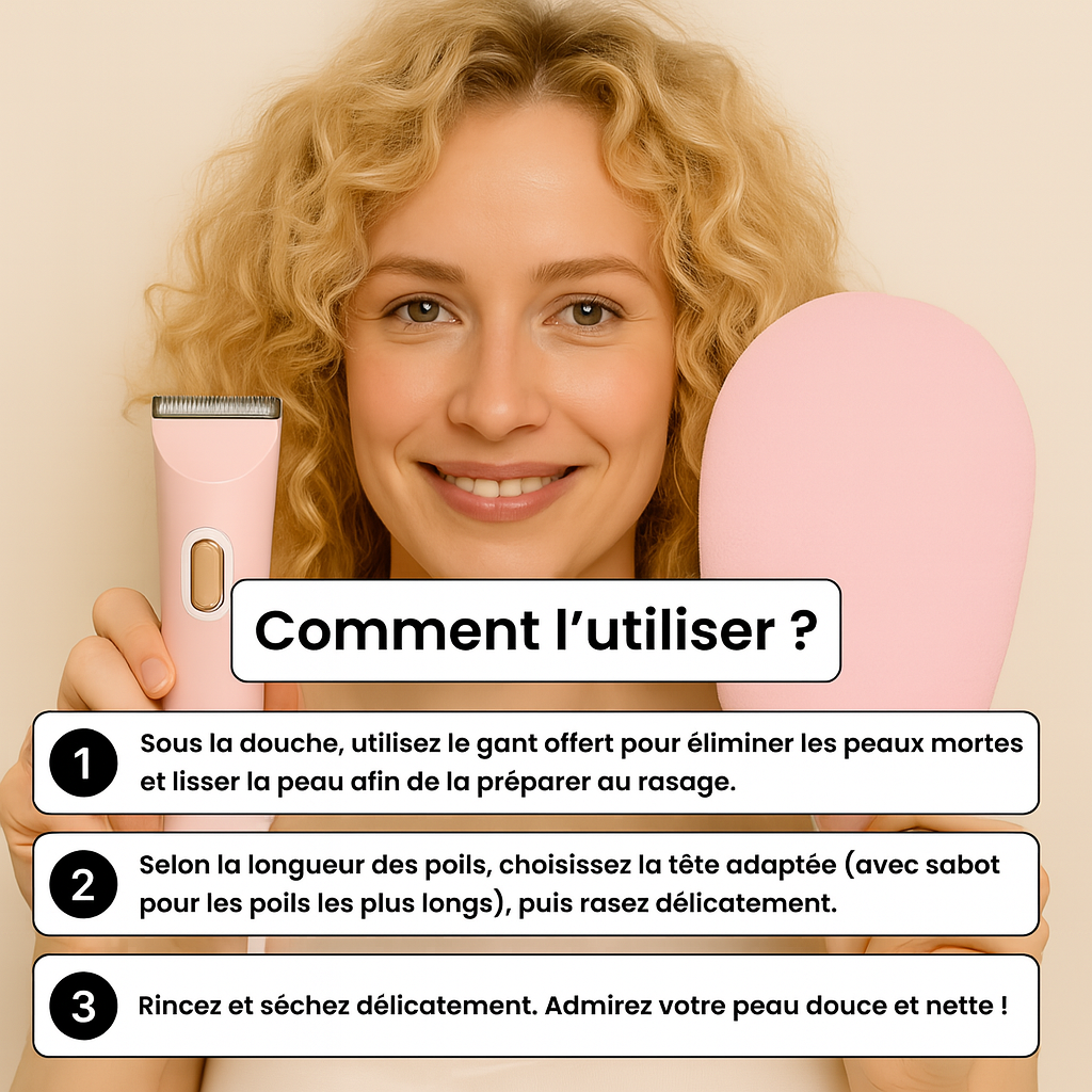 SilkTrim™ – Tondeuse 2-en-1 Ultra-Douce pour Zones Sensibles