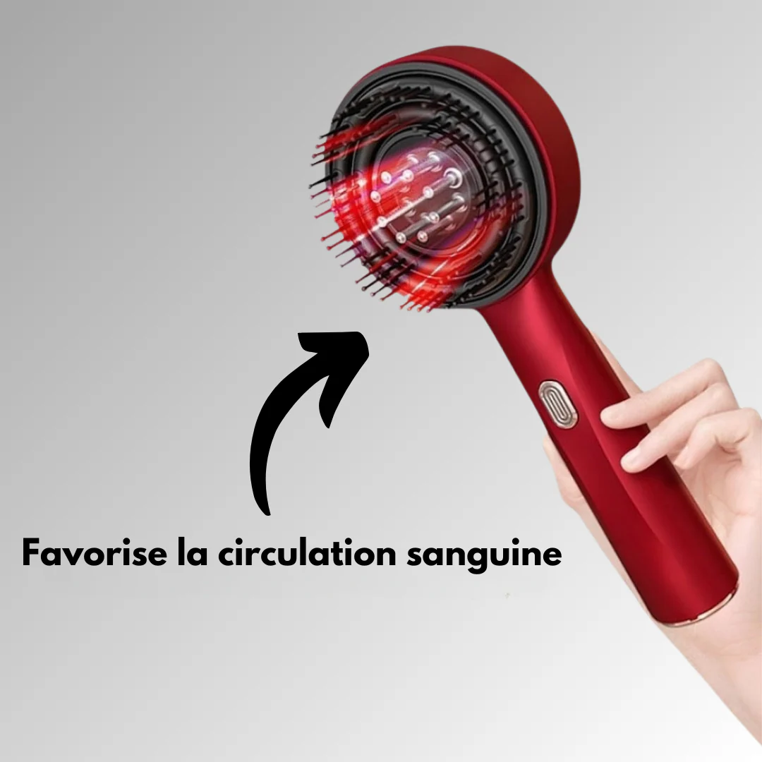 VibraHair™ – Peigne & Masseur Cuir Chevelu 3-en-1