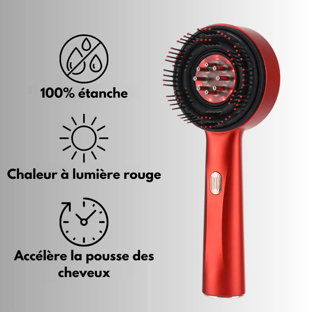 VibraHair™ – Peigne & Masseur Cuir Chevelu 3-en-1
